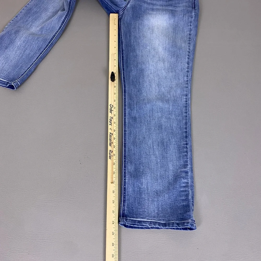 Democracy Ab'solution Jeans Womens Size 14 Blue Straight Leg Medium Wash Stretch